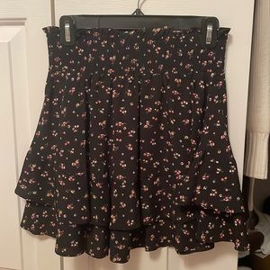 Floral peplum skirt